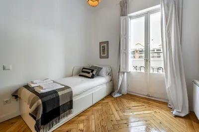 Cama o camas de una habitación en Amazing apartment - 4Bedrooms 2 Bathrooms - Goya