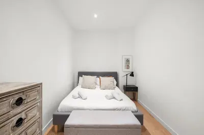 Cama o camas de una habitación en Bright apartment-4Bedrooms 2Bathrooms - Goya