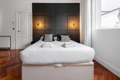Cama o camas de una habitación en Penthouse with outstanding terrace- 1Bedroom -Goya