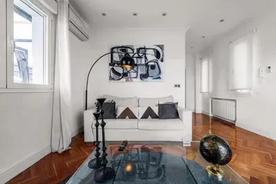 Zona de estar de Penthouse with outstanding terrace- 1Bedroom -Goya