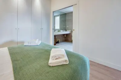 Cama o camas de una habitación en Amazing Penthouse wlarge terrace - 1BedRoom -Goya
