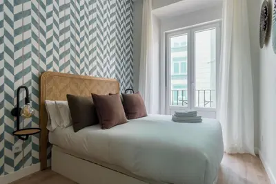 Cama o camas de una habitación en Bright Stylish - 2Bedrooms 1Bathroom - Sol