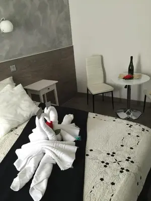 Cama o camas de una habitación en Hostal Meyra