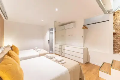 Cama o camas de una habitación en Maribel Centre Madrid