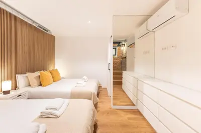 Cama o camas de una habitación en Maribel Centre Madrid
