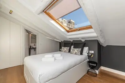 Cama o camas de una habitación en Queen's Las Letras Boutique II - Alojamiento Corta Estancia
