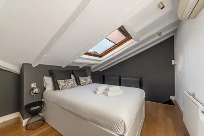 Cama o camas de una habitación en Queen's Las Letras Boutique II - Alojamiento Corta Estancia