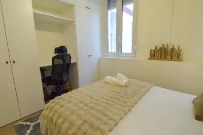 Cama o camas de una habitación en Letmalaga Casa de Campo