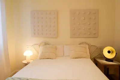 Cama o camas de una habitación en Letmalaga Casa de Campo