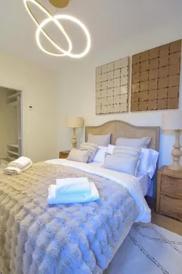 Cama o camas de una habitación en Letmalaga Casa de Campo