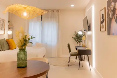Zona de estar de Luxurious Studio Madrid Centro TEMPORAL PDD2915