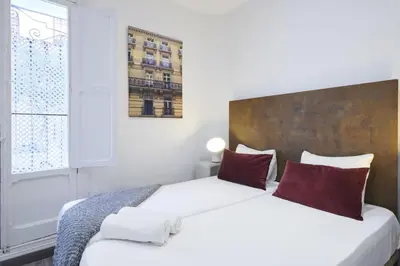 Cama o camas de una habitación en Estudio Retiro-Ibiza 0