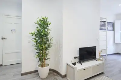 Una televisión o centro de entretenimiento en Estudio Retiro-Ibiza 0