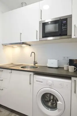 Una cocina o zona de cocina en Estudio Retiro-Ibiza 0