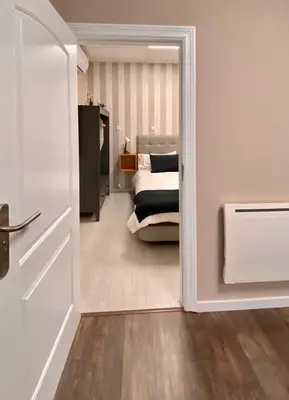 Cama o camas de una habitación en Entire Apartment in the center - 10 pax