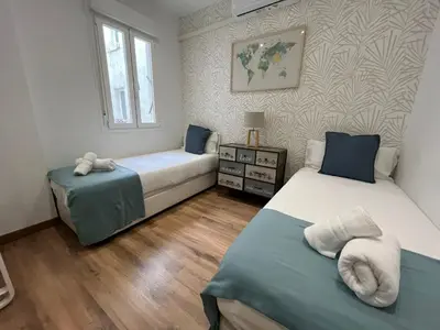 Cama o camas de una habitación en Apartamento Retiro-Ibiza IV