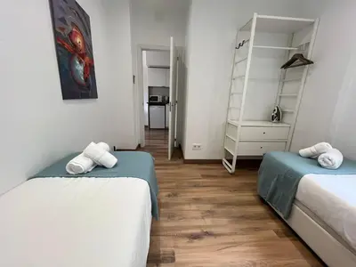 Cama o camas de una habitación en Apartamento Retiro-Ibiza IV