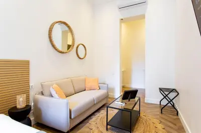 Zona de estar de 1- Premium Apartment in Puerta del Sol