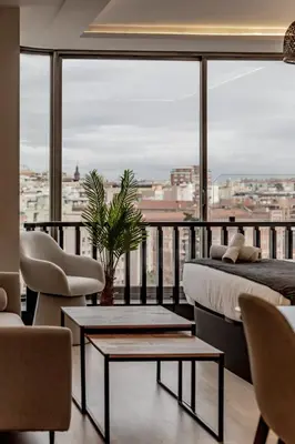 Zona de estar de Wonderful apartment with a view