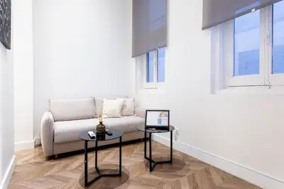 Zona de estar de 4- Hotel-style apartment in Puerta del Sol
