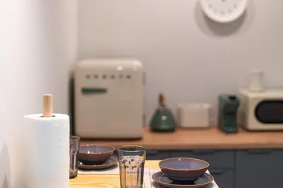 Una cocina o zona de cocina en Apartamento al lado Estadio Santiago Bernabeu
