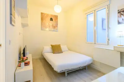 Cama o camas de una habitación en TEMPORAL apartment 1 bedroom flat a few metres from the city centre AMA2721