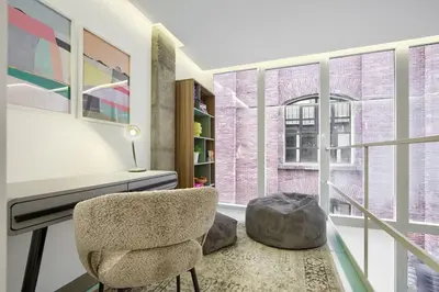 Zona de estar de Beautiful central duplex apartment