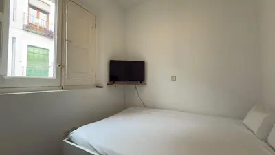 Una televisión o centro de entretenimiento en Bright Apartment in the Heart of Lavapies - B41