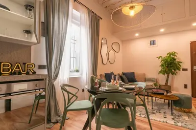 Zona de estar de Cultural and Historical Heart - 7min walk Plaza Mayor and PalacioReal - AC