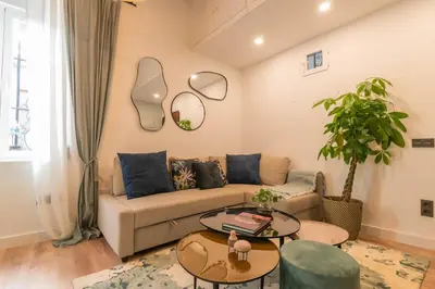 Zona de estar de Cultural and Historical Heart - 7min walk Plaza Mayor and PalacioReal - AC