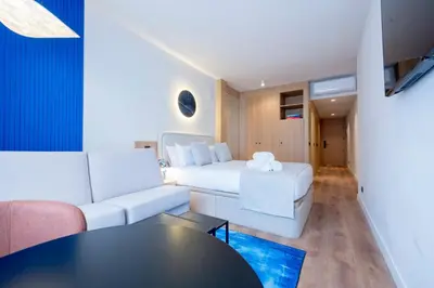 Zona de estar de Iconic Suites