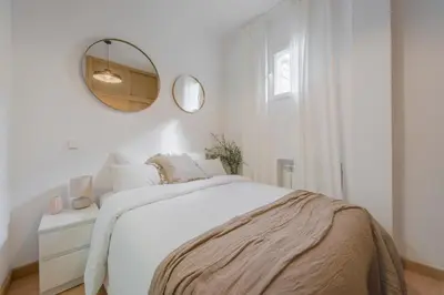 Cama o camas de una habitación en Warm Apartment in Salamanca
