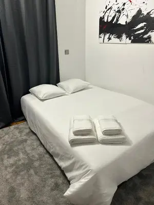 Cama o camas de una habitación en Estudio en Sol (G)