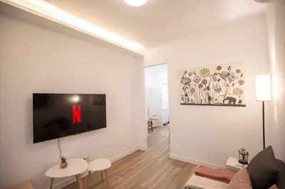 Una televisión o centro de entretenimiento en Apartamentos corazón de Chamberí