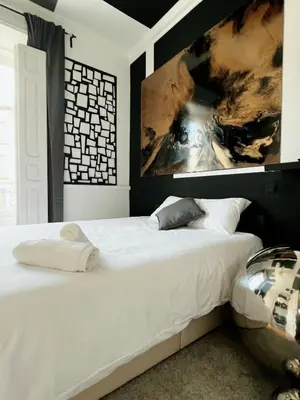 Cama o camas de una habitación en Suite Madrid (B4)