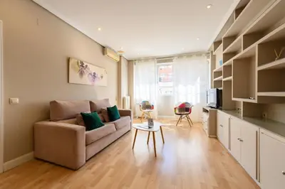 Zona de estar de temporary apartment in the Salamanca neighborhood AAM242