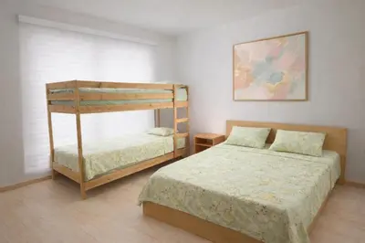 Cama o camas de una habitación en Hermoso apartamento estudio en el centro de Madrid