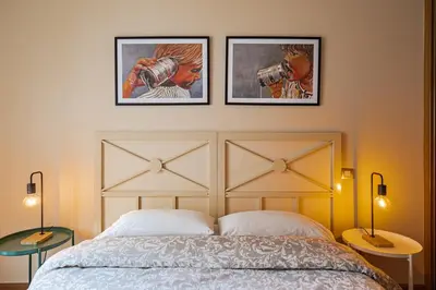 Cama o camas de una habitación en Tranquilo, céntrico y luminoso
