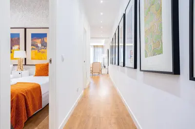 Cama o camas de una habitación en Alcam Madrid Moncloa