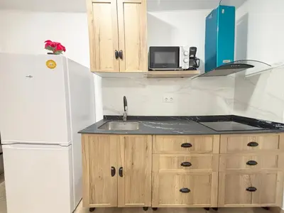 Una cocina o zona de cocina en Céntrico, luminoso y nuevo