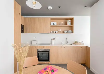 Una cocina o zona de cocina en Moderno y Luminoso piso cerca al Paque del Retiro