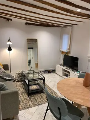 Zona de estar de Modern & cozy 1 bedroom apartment in Malasaña