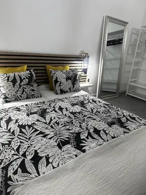Cama o camas de una habitación en Madrid Style & Comfort 5