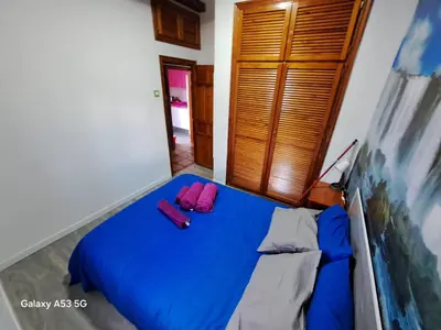 Cama o camas de una habitación en La chocita de Eva
