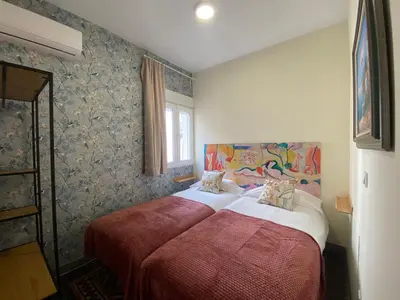 Cama o camas de una habitación en Relojeros