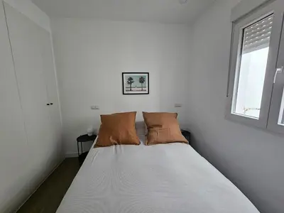 Cama o camas de una habitación en Cozy Apartment Madrid