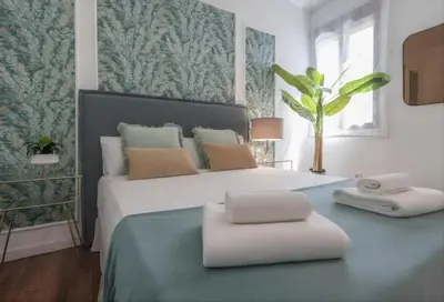 Cama o camas de una habitación en Malasaña centro Madrid