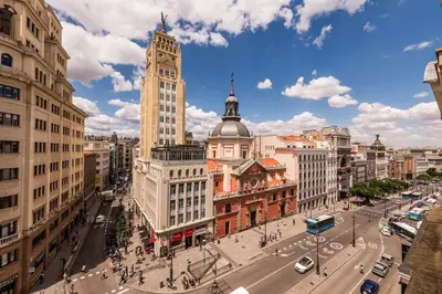 Vista general de Madrid o vista desde el apartamento