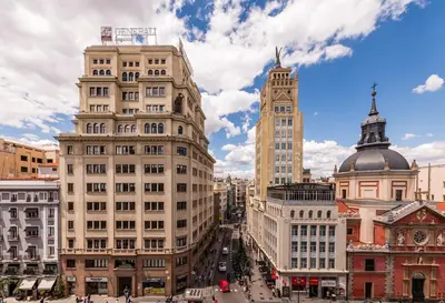Vista general de Madrid o vista desde el apartamento