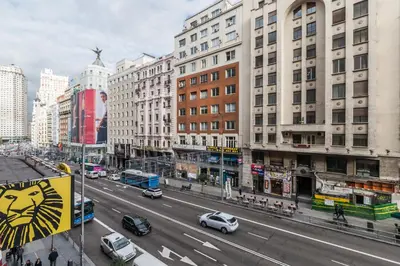 Vista general de Madrid o vista desde el apartamento